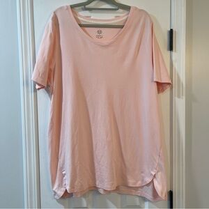 Isaac Mizrahi Essentials Light Pink Crewneck Tee